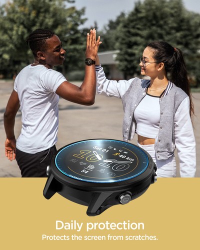 Garmin Fēnix 7S/7X/Forerunner 955 Solar/955 Ochraniacz ekranu Spigen GlastR EZFIT - Zdjęcie 34 z 37