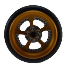 Pro Track Evolution in Gold 3/8" O-Ring Drag Wheelie Wheels / H.O. Fronts