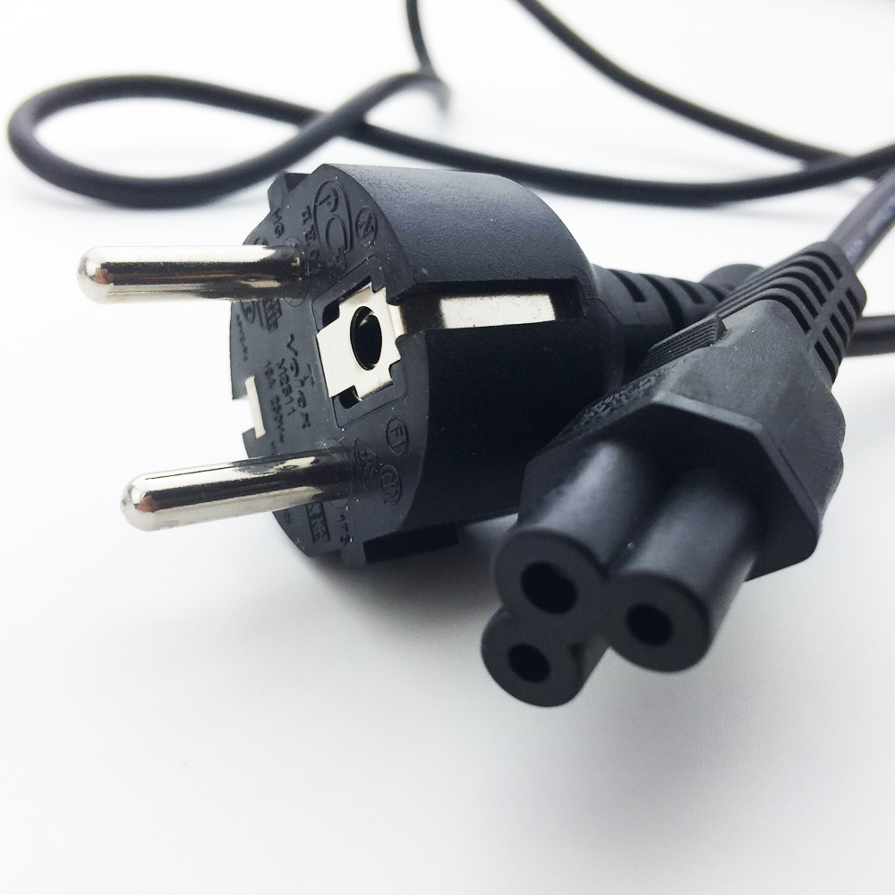 Image 1 - EU C5 IEC-C5 Power Cable Cord 2 Pin Cloverleaf Mains Lead Adapter for Laptop 3ft
