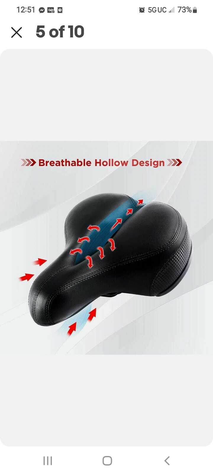 Wide Big Comfort Bike Seat Bicycle Saddle Cruiser Sport Soft Gel Padded Cushion