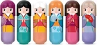 6 pcs Lip Balm Multipack, Cute Doll Lip Balm 6 Pack, 100% Natural Moisturising