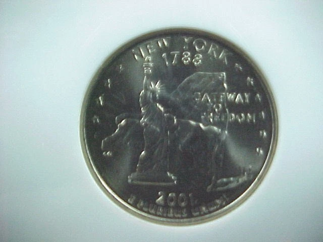 2001 P NEW YORK STATE QUARTER NGC  MS 63 - Image 2 of 3