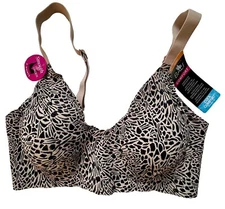 Bali Women Underwire Comfort Bra Size medium Style-3498 Animal Leopard Print NWT