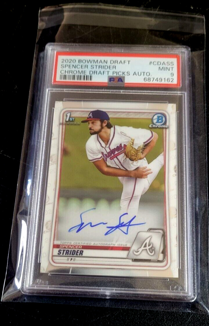 2020 Bowman Draft Chrome Picks Spencer Strider PSA 9 MINT Auto