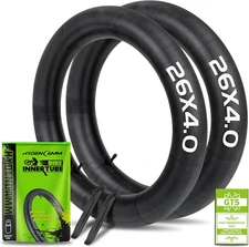 2 Pack 26X4.0 Fat Bike Tube, 26X3.5/4.0 E-Bike Fat Bicycle Inner Tube AV Schrad