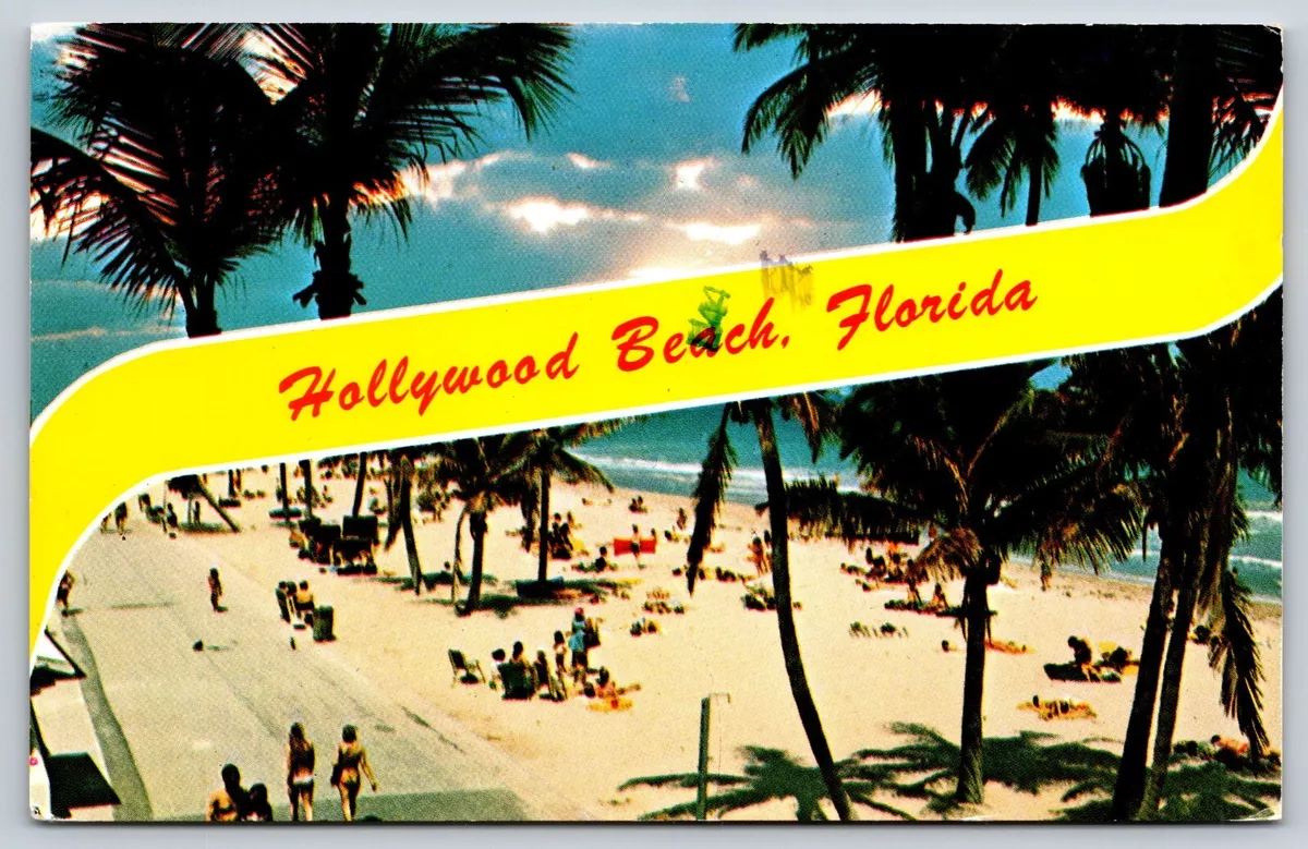 Hello from Miami FLORIDA Vintage Chrome Postcard