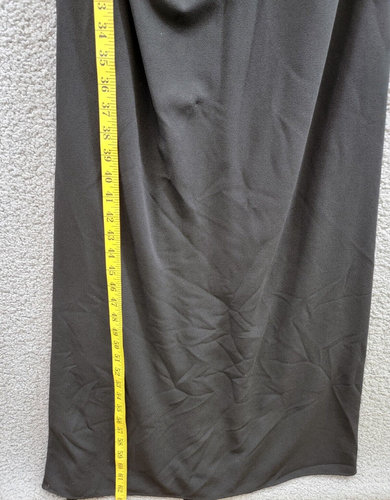 Betsy & Adam Off-The-Shoulder Ruffle Gown Women's 6 Black Solid Back Zip Closure - Picture 7 of 15