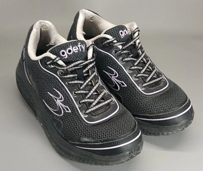 Women's GDEFY Mighty Walk Gravity Defyer Shoes Black Purple Versoshock Size 8
