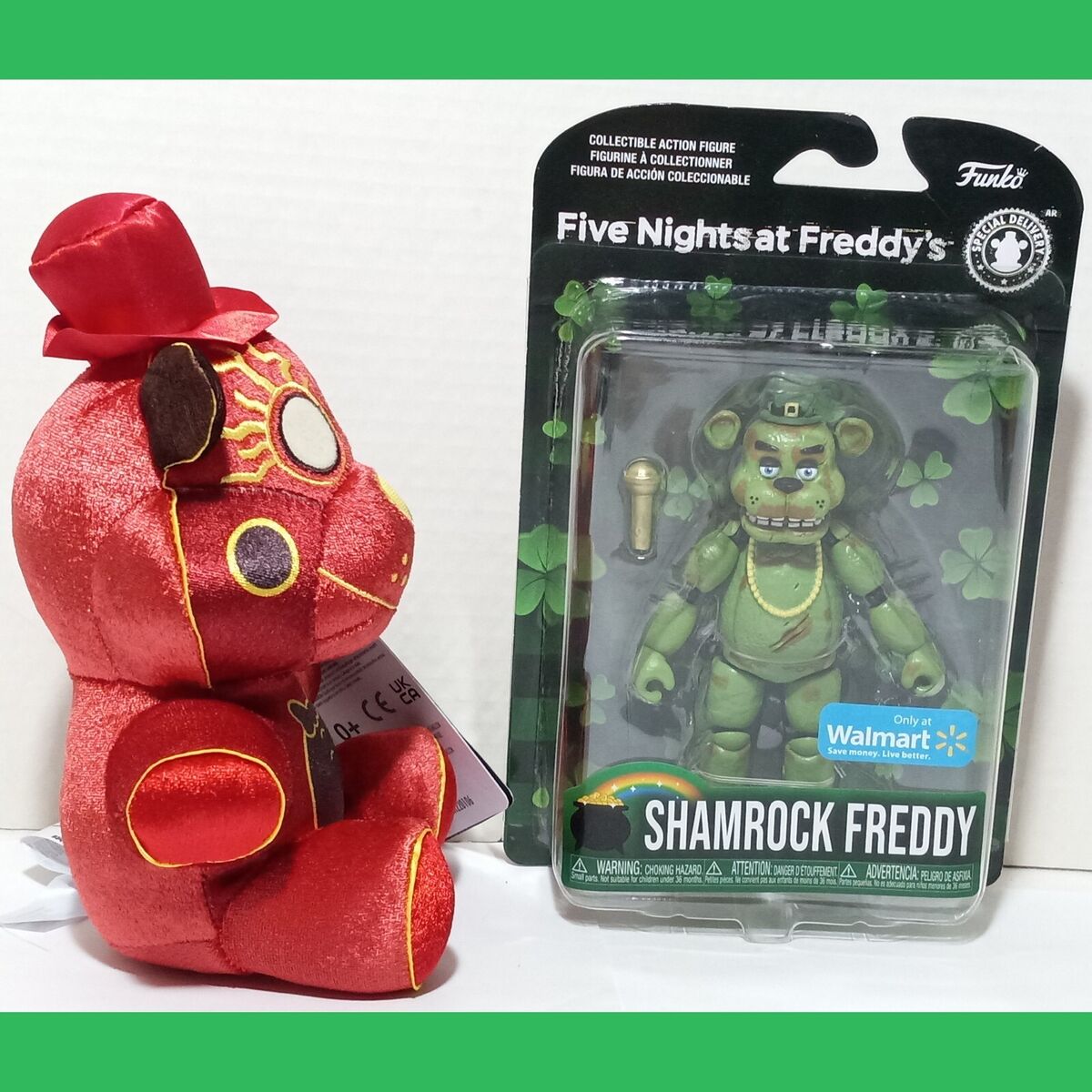 Funko Five Nights at Freddy's Shamrock Freddy Action Figure Plush (Shamrock  Freddy Figure)