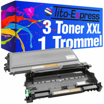 Trommel & 3 Toner PlatinumSerie für Brother HL2170 MFC7340 MFC7440 TN-2120 DR-21