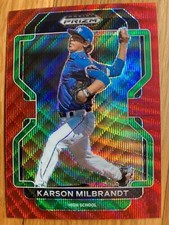 2022 Prizm Draft Picks Base Red Wave #PDP85 Karson Milbrandt - High School