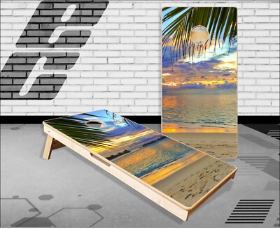 Beach Scene 2 Cornhole Boards Bean Bag Toss Game