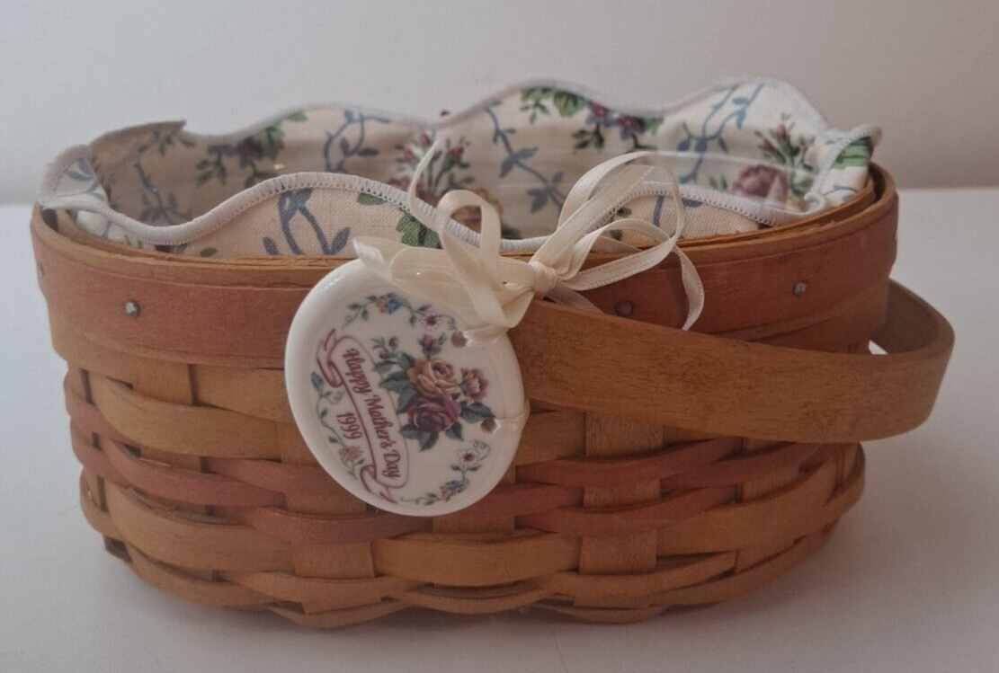 Vintage Longaberger Happy Mothers Day 1999 Basket Tea For Two