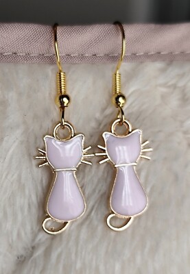 Süße Kawaii rosa Kätzchen Katze Ohrhänger/Ohrhänger