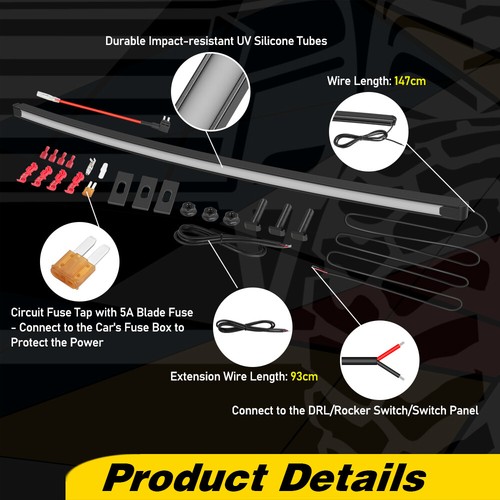 For 2014-2018 Chevy Silverado 1500 DRL LED Front Mesh Grille Light Kit Cube Pods - Picture 3 of 24