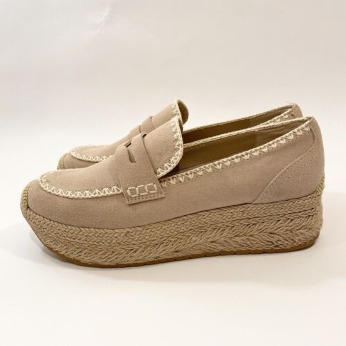 Dolce Vita Jalia Plateau-Espadrille-Loafer Damen US 9,5 beige Wildleder Slipper " - Bild 3 von 19
