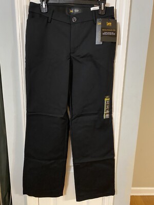 Lee Womens Ultra Lux Comfort with Flex Motion Trouser Pant Black 10 Medium 