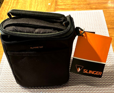 New Slinger Alpine 120 Camera Bag Multi-Device Shoulder 7'' X 6'' Black Strap Zip