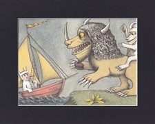 8X10" Matted Print Art Picture: Where the Wild Things Are, Maurice Sendak