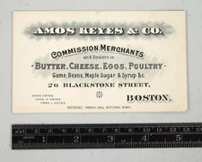 Vintage Amos Keyes & Co. Merchants Butter Eggs Cheese Game Boston Trading Card