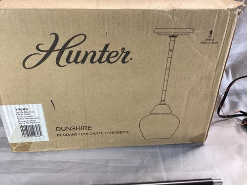 Hunter 19648 Noble Bronze One 1-Light Mini Pendant Dunshire Collection - Picture 4 of 19