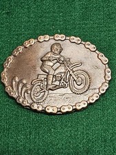 Vintage Dirt Biking Belt Buckle Biker Racing