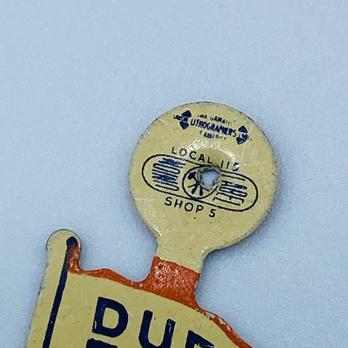 Vintage Pennsylvania Senator Governor James Duff John Fine Tin Tab Button - Picture 2 of 4