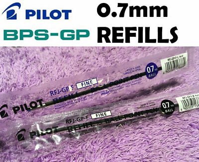 10x Pilot BPS GP REFILLS BLUE BLACK Red Pens 0.7mm Fine Colors RFJ-GP-F Smooth