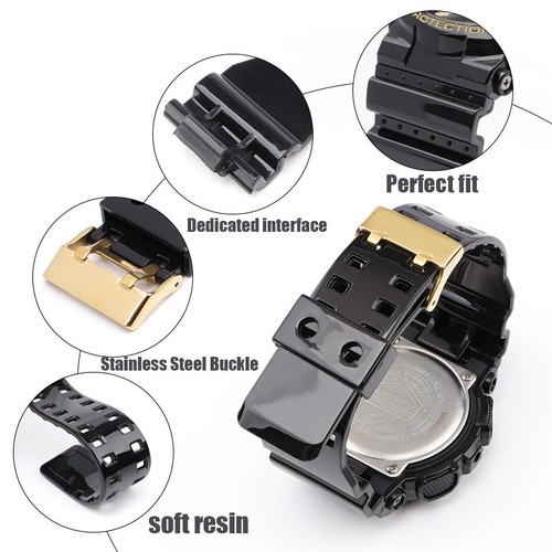 For Casio G-Shock G Shock G-8900 GA-100/110/120/130 Silicone Watch Band Strap - Picture 4 of 20