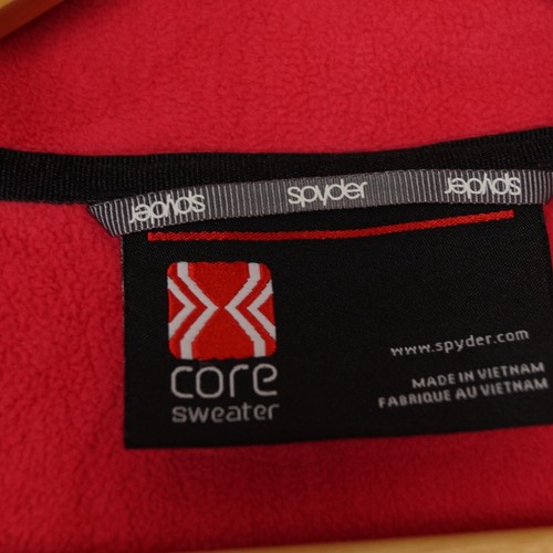 SPYDER Women Fleece Jumper Size M Full Zip Red Pockets Activewear - Picture 6 of 12