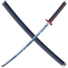 Demon Slayer KAMADO TANJIRO Blade Black Katana Sword 40"Cosplay Nichirin Replica