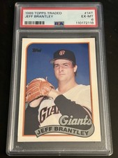 1989 Topps Traded Jeff Brantley #14T PSA EX-MT 6