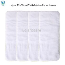 4-Pack Washable Adult Incontinence Pads Bamboo Charcoal Ultrafine Diaper Inserts