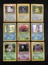 Vintage Pokemon Cards Holo Rare WOTC Lot Gym Heroes, Team Rocket, Jungle - MP/HP