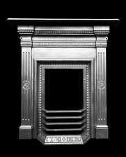 RESTORED ANTIQUE CAST IRON FIREPLACE FIRE SURROUND / INSERT VICTORIAN EDWARDIAN