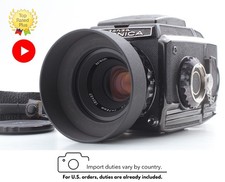 Late Model Near MINT Zenza Bronica S2A Black Camera 75mm f/2.8 Lens From JAPAN