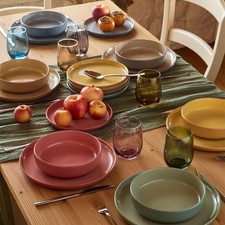 Servizio Piatti per la Tavola 18 Pezzi TOGNANA Colori Autunno Set 6 Persone