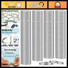 2000PCS 1 Inch Split Key Rings Bulk, Metal Alloy Keychain Loops for Crafts