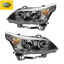 2x HELLA Scheinwerfer für BMW E60 E61 2003 - 2007 mit Stellmotor RHD H7 H7