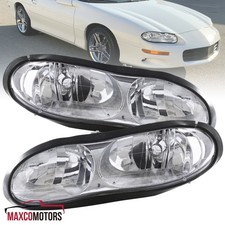 Headlights Fits 1998-2002 Chevy Camaro Z28 Clear Head Lamps Leftright Pair
