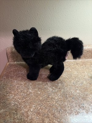 Douglas Cuddle Co Cat Black Stuffed Animal Arched Back 9  old style tag 