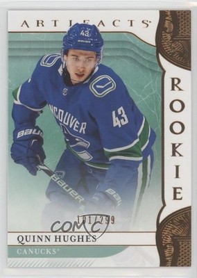 2019 Upper Deck Artifacts Rookies Copper 101/299 Quinn Hughes #180 Rookie RC 8hk