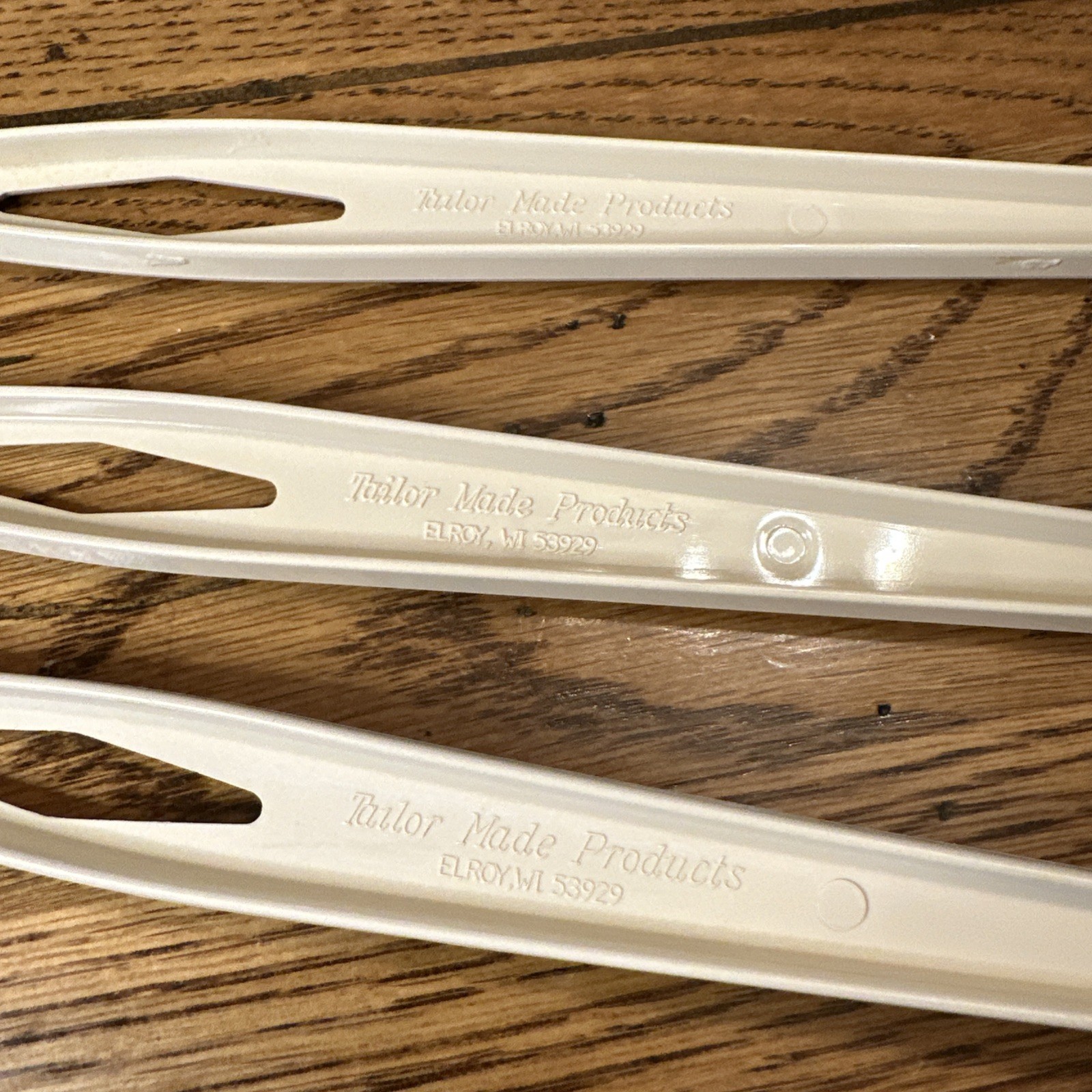 Vintage Tailor Made Set Slotted Spoon Pasta Nylon Plastic Almond 11.5” USA