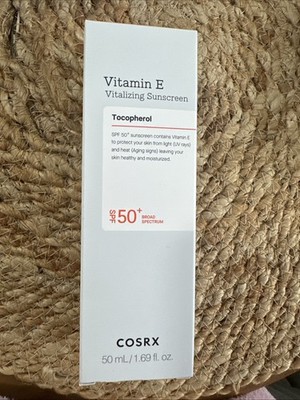 NEW NIB COSRX Vitamin E Vitalizing Sunscreen SPF 50+ Full Size 50ml/1.69oz ATHN
