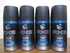 Lot of 4 AXE Ice Chill 1 oz body spray Deodorant 48 Hrs Fresh