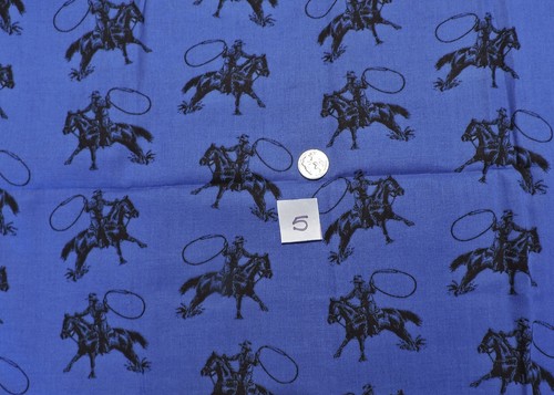Seven (7) - 100% Cotton Three Quarter Yard (3/4) - Western Themed Prints - Picture 6 of 8