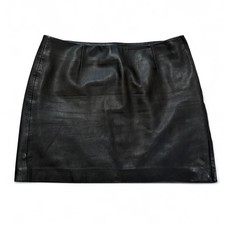 TEDDY'S Gonna minigonna nera in VERA PELLE - REAL LEATHER - Tg EUR 34