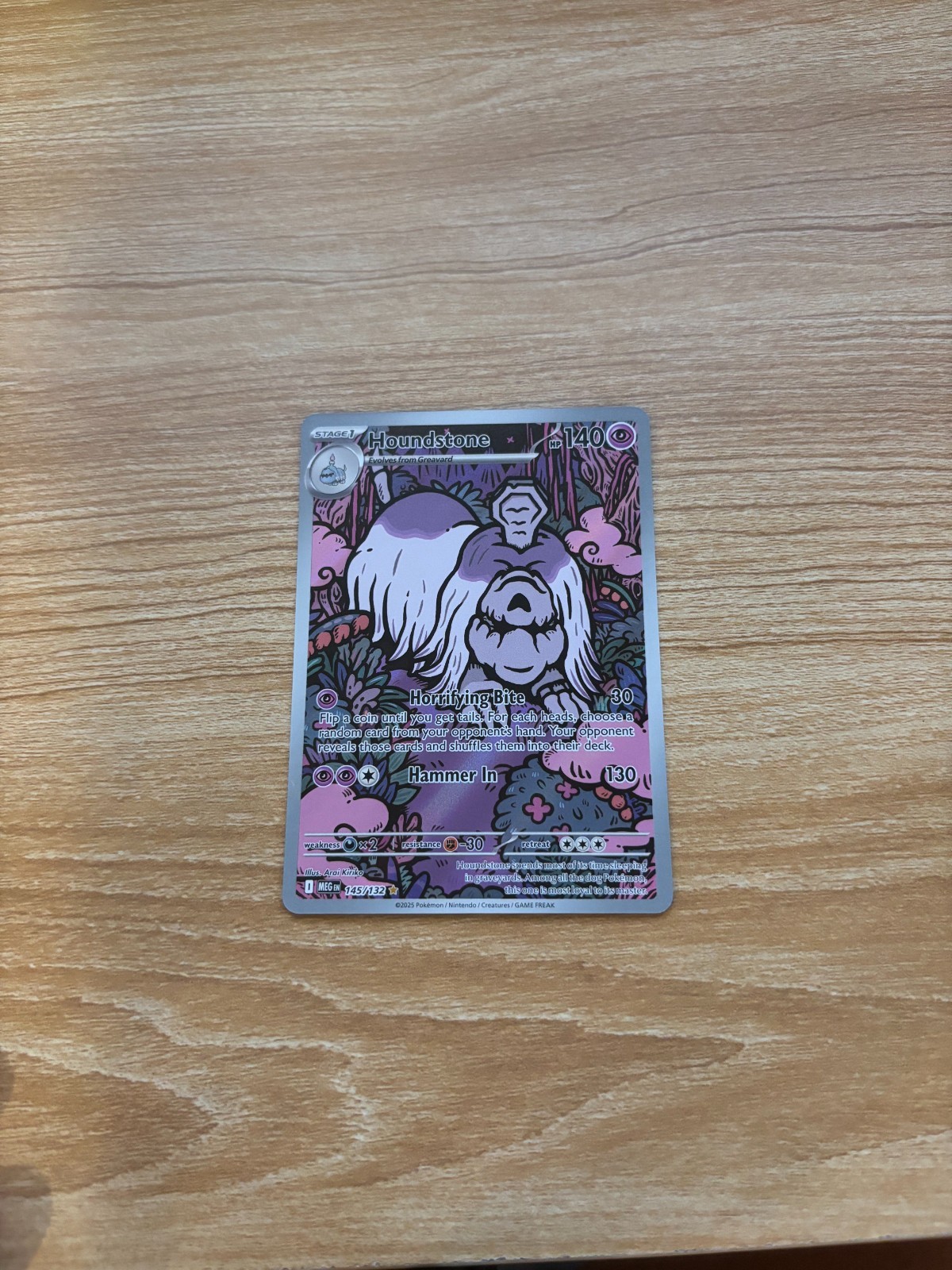 Houndstone 145/132 Me01 Near Mint: Mega Evolution Holo Illustration Rare IR