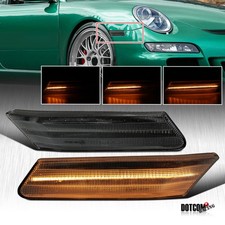 Fit 05-12 Porsche 911 997 Boxster 987 Smoke Sequential LED Signal Side Marker
