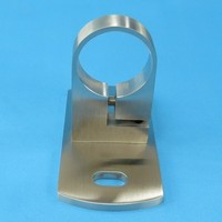 Edelstahl Rohrschelle Rohr Ø 42,4 Ankerplatte Wandhalter V4A Geschliffen Va